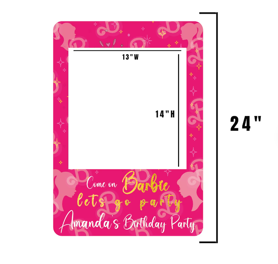 Personalized Come on Barbie & Let's Party Birthday Party Photo Cutout