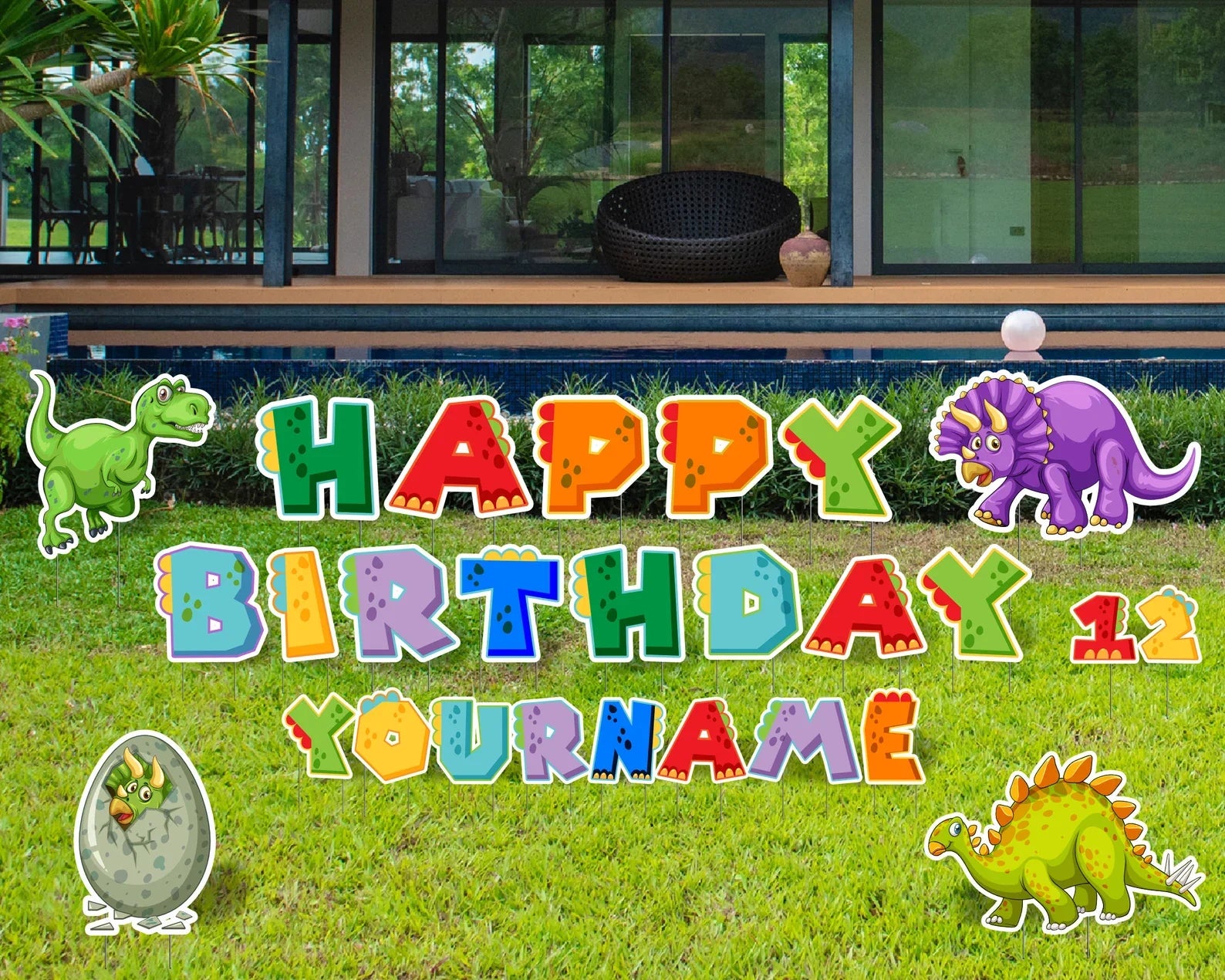 Graffiti Theme Happy Birthday Yard Sign