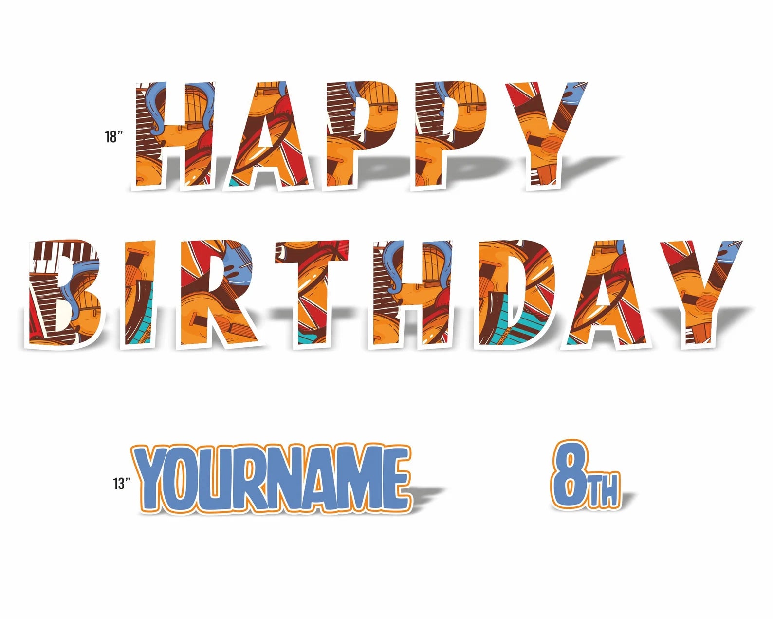 MUSICAL Happy Birthday Yard Sign