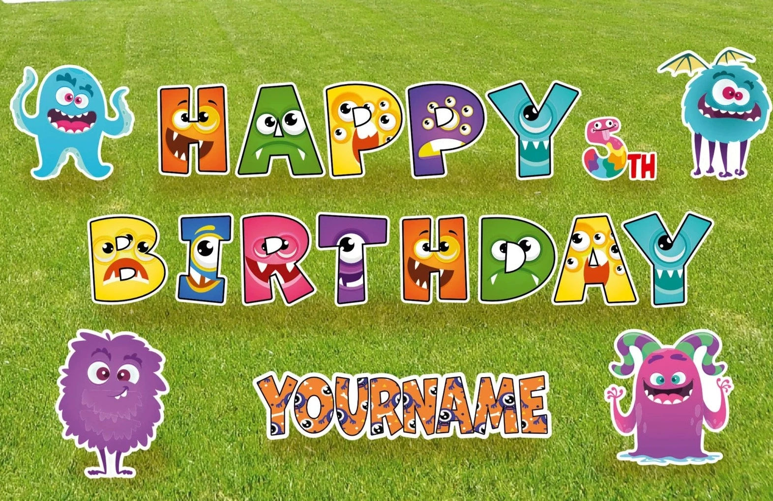 Happy Birthday Monster Yard Sign