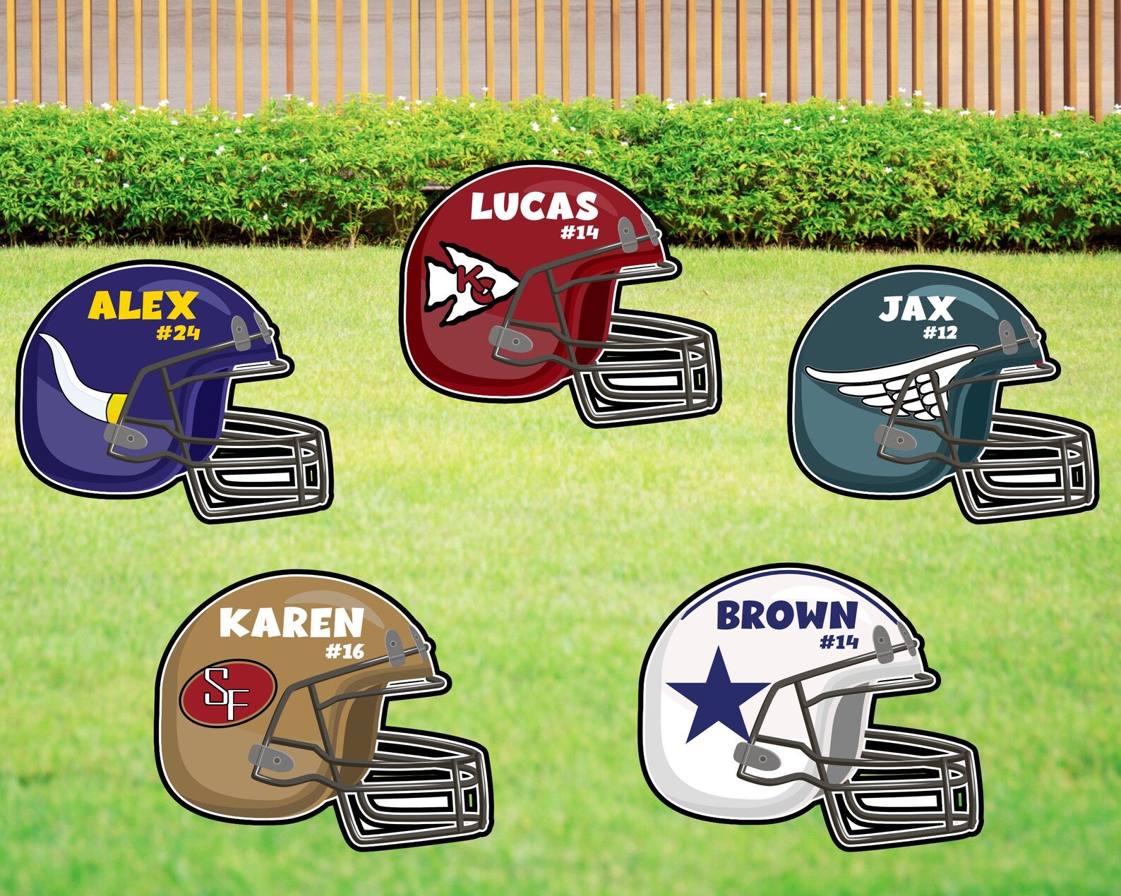 Football Helmet Birthday Yard Sign